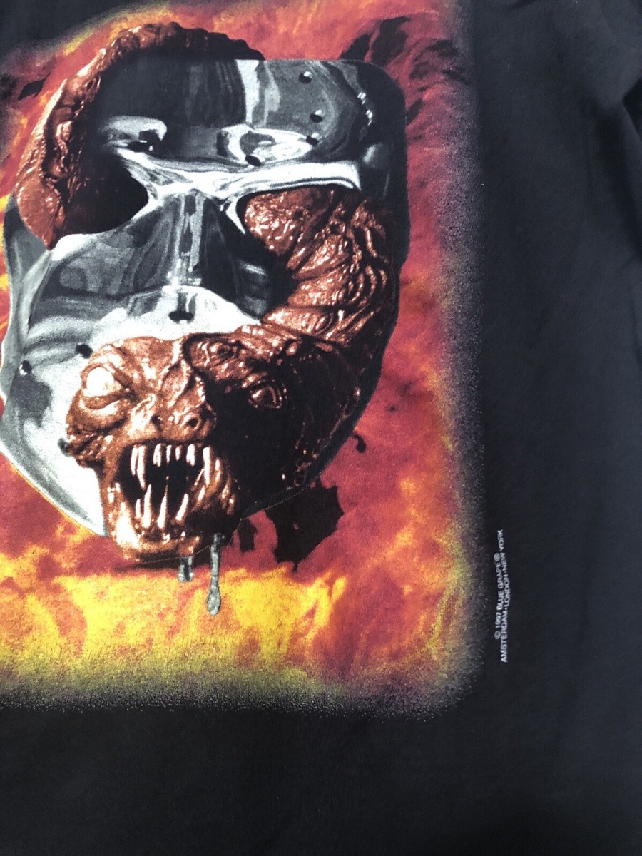 トップス FRIDAY THE 13th 1997 Vintage T-Shirt Vintage 1997 Jason Goes To Hell Blue Grape Tee Friday The