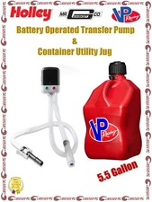 VP 5.5 Gallon Container Utility Jug + Mr. Gasket Battery Operated Transfer Pump