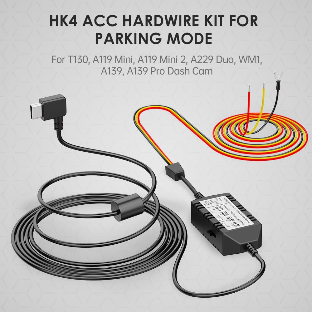 Kit Cablato VIOFO HK3 Tipo-C Per Dash Cam A139 - Adattatore Hardwire Con Protezione Batteria - 3