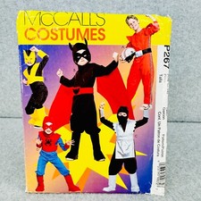 McCalls P267 3329 Super Hero Costumes Cosplay Jumpsuit Boys Size 7 14 Pattern