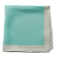 Frederick Thomas 100 silk turquoise pocket square handkerchief FT1667