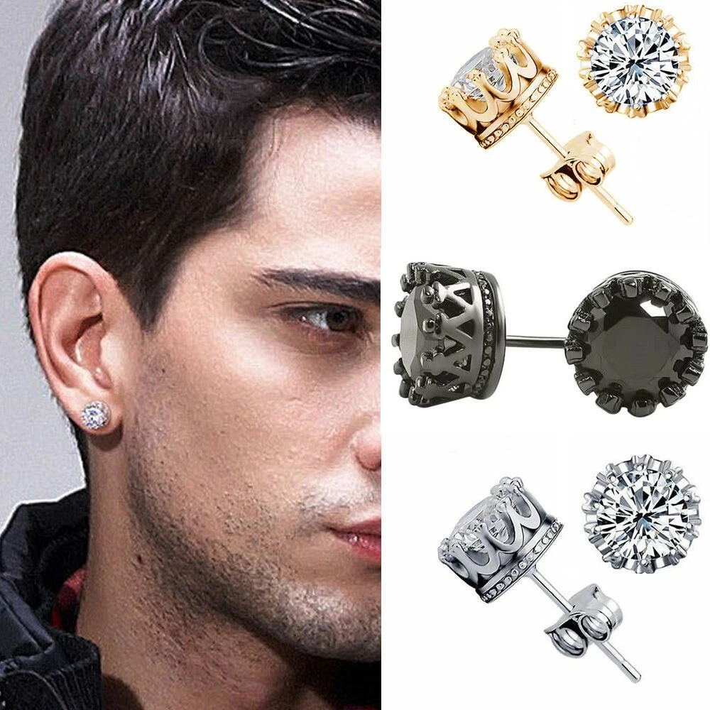 Mens Earrings Stud Mens Earrings Men Diamond Earrings Sterling Silver  Diamond Earrings Men Stud Earrings Cubic Zirconia White Gold Earrings 4mm  Diamond Studs Cubic Zirconia Silver Earrings - Yahoo Shopping