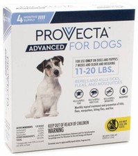 Provecta Advanced Flea Tick Treatment for Dogs 11-20lbs. 4pk