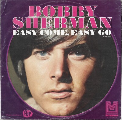 Picture Sleeve ONLY: Bobby Sherman: ''Easy Come, Easy Go'' - from '70 hit - nice!