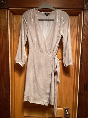 J. Crew Velvet Wrap Dress Women’s Size 2 Silver Grey K0145