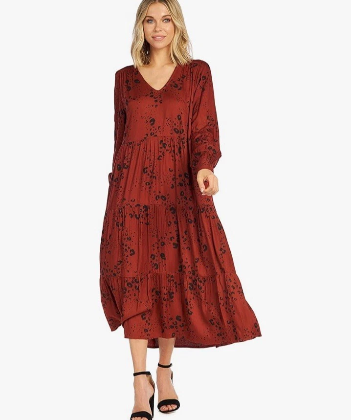 preppy winter dresses I2CRAZY Womens Lace Mini Dress Flowy Ruffle Hem Boho Dress V Neck Preppy  Dresses High Waisted Long Sleeve Tea Party Dress for Women-XL,Ditsy Floral  at Amazon Women's Clothing store