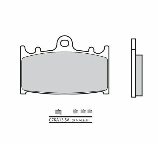 Plaquettes de frein Brembo 07KA13SA pour les voyages en Kawasaki Versys 1000