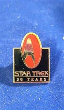 Star Trek- 30 Years Anniversary Lapel Pin Insignia 1995 Black, Gold and Red