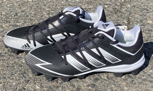 NEW ADIDAS BASEBALL MOLDED CLEATS BLACK 