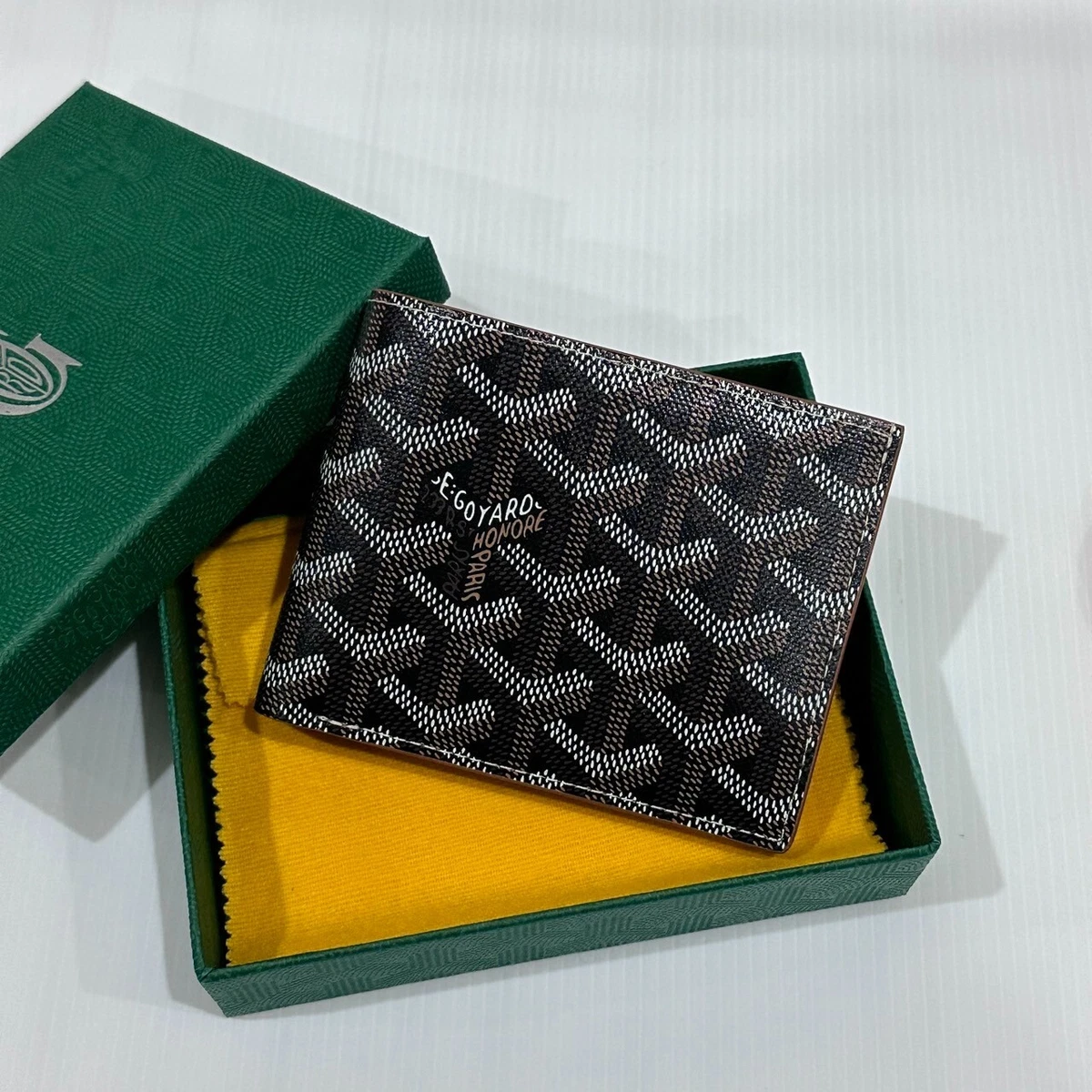 GOYARD Bi-Fold Coated Canvas Wallet Black