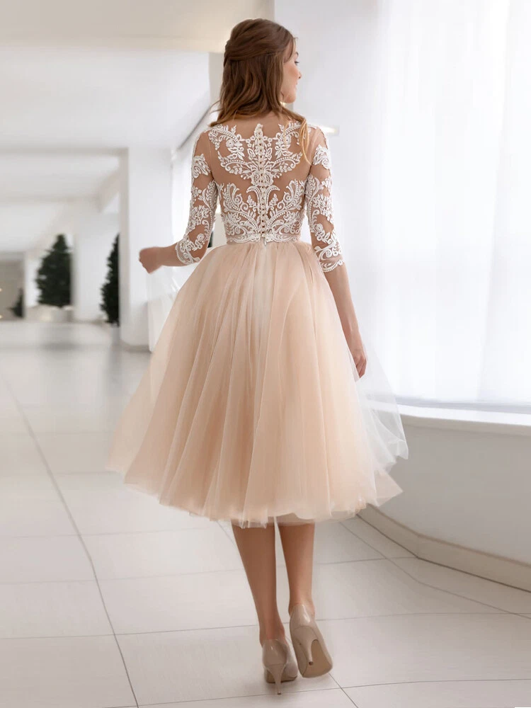 Knee length beach wedding dresses cheap