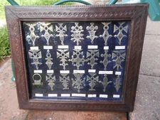 Ancienne collection lot fibules argent bijou Berbère Touareg Niger cadre cuir