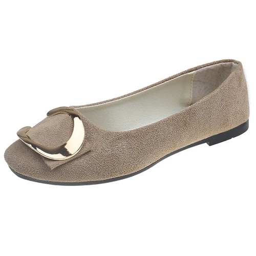 Women Flats Slip On Flat Shoes Formal Ladies Square Toe Classic Pumps Buckle - Bild 22 von 113