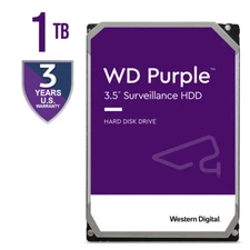 WD Purple 1TB Internal Hard Drive Surveillance HDD 3.5" SATA III 64MB WD10PURZ