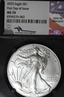 2023 NGC MS70 AMERICAN SILVER EAGLE FIRST DAY OF ISSUE #B52744