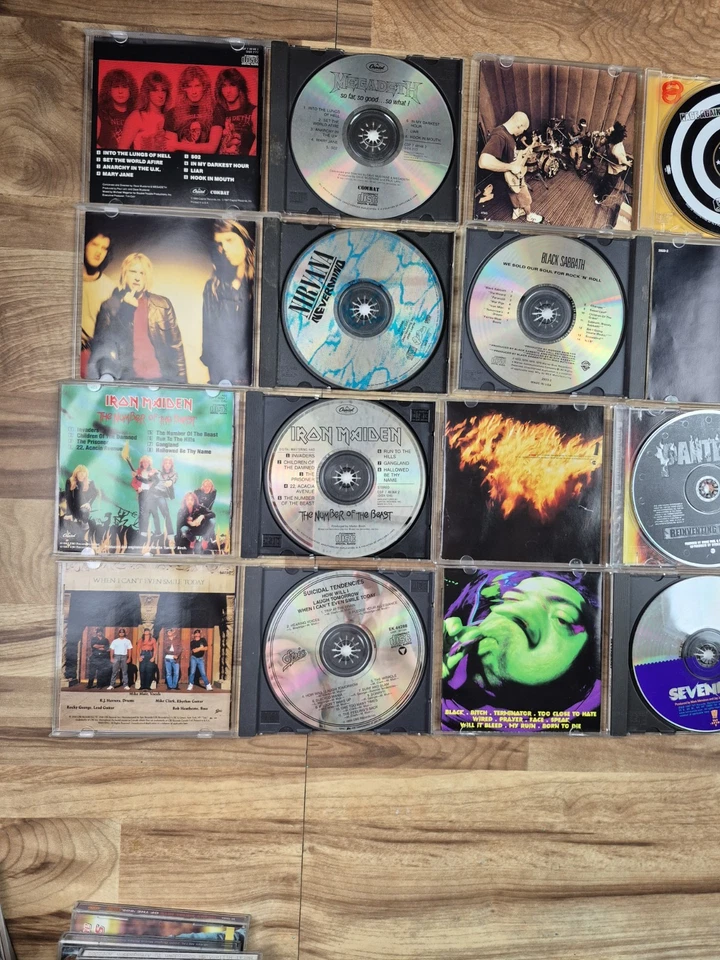 Rock Metal Grunge Punk CD Lot of 12 Kid Rock Anthrax Megadeth Pantera Iron Mdn Foto 2 de 4