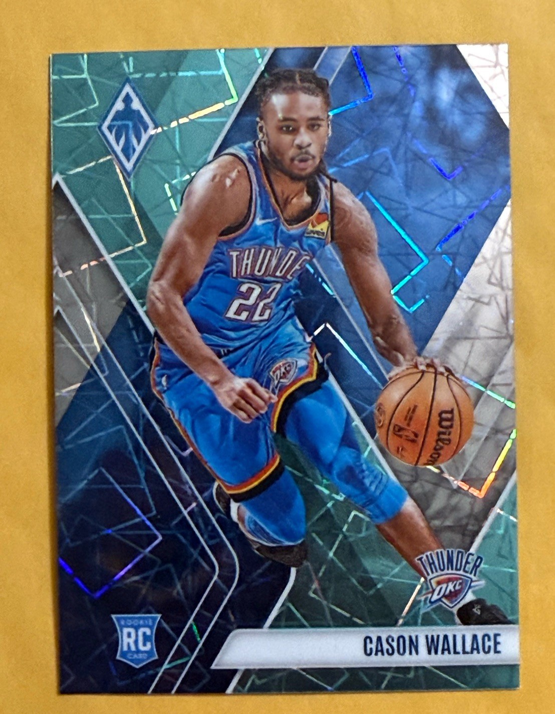 2023-24 Panini Phoenix - Rookies Cason Wallace #291 Teal Lazer Phoenix (RC) OKC