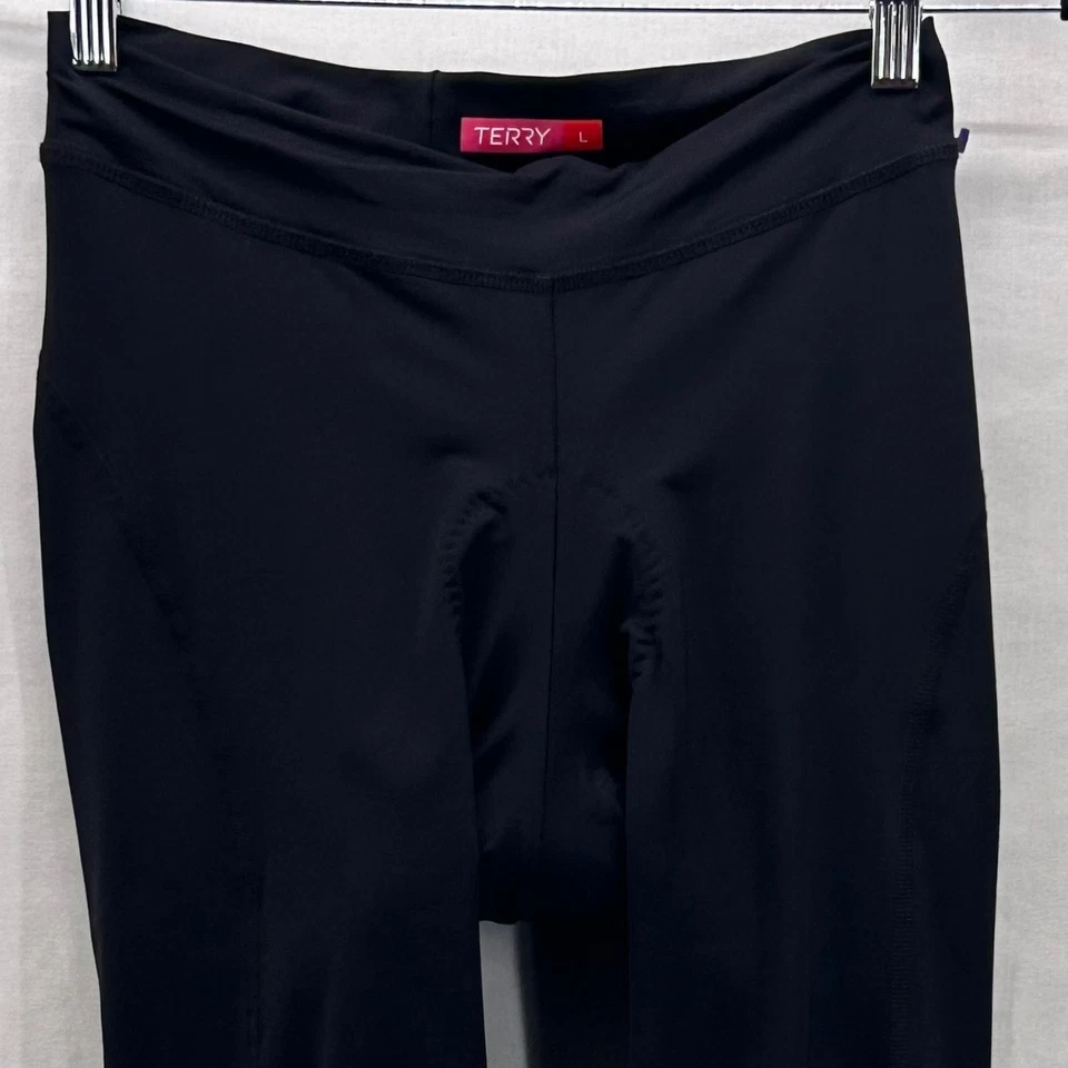 Terry Precission Cycling Shorts Womens Large Capri Bike Padded Bike Triathlete - Image 3 of 4