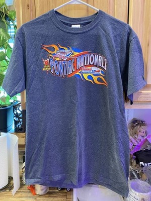 Pontiac Nationals Double-Sided Graphic T-Shirt Gray Men's M
