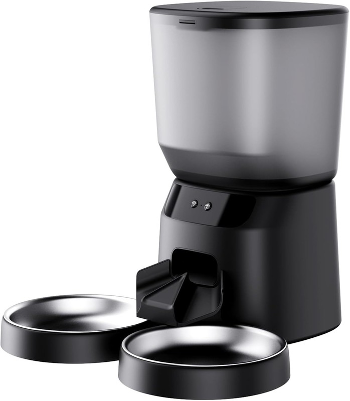 KATALIC Automatic Cat Feeder for Two Cats, 2.4G WiFi APP Control, Timed/Portion