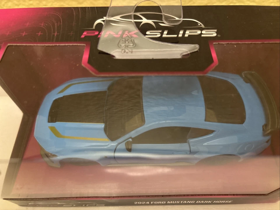 NEW 2025 Jada Toys Pink Slips 2024 Ford Mustang Dark Horse Blue 1:32 - Image 4 of 4