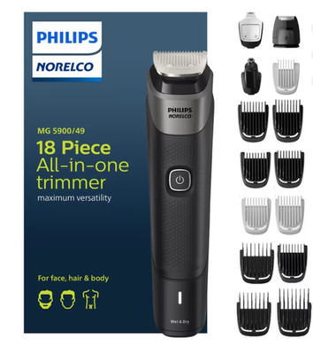 Free Shipping! Philips Norelco Multigroom 5000, 18-Piece All-in-One Sealed!!