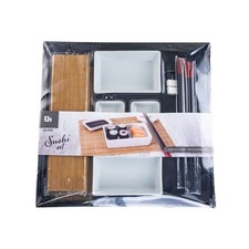 Sushi Set, Japanischer Sushi-Unterlage mit Dipschälchen, Essstäbchen