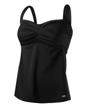TYR Women's Size 6 Solid Twist Bra Tankini Black NWT