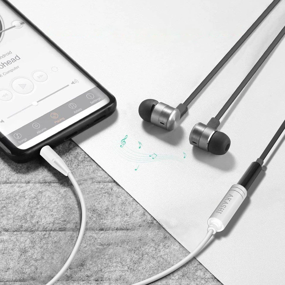 Cable de Audio Jack de 3,5 mm Macho-Hembra Auxiliar Universal 1m Akashi Blanco - Imagen 3 de 4