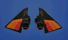 Lote 2 piezas de repuesto vintage 1979 Milton Bradley Star Bird Intruder Ship Wings