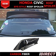 Fits 92-95 Honda Civic Eg Eg6 Hatchback Jdm Bys Style Carbon Fiber Roof Spoiler