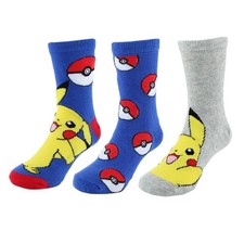 Textiel Trade Boy's Pokemon Catch Me If You Can Novelty Socks 3 Pair 