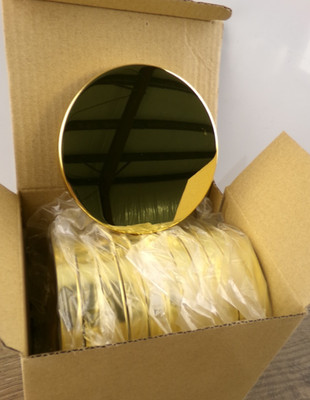 12ct Metal Candle Lids with Gaskets in Gold Aura, Fits 12oz Makesy Jars, New S7