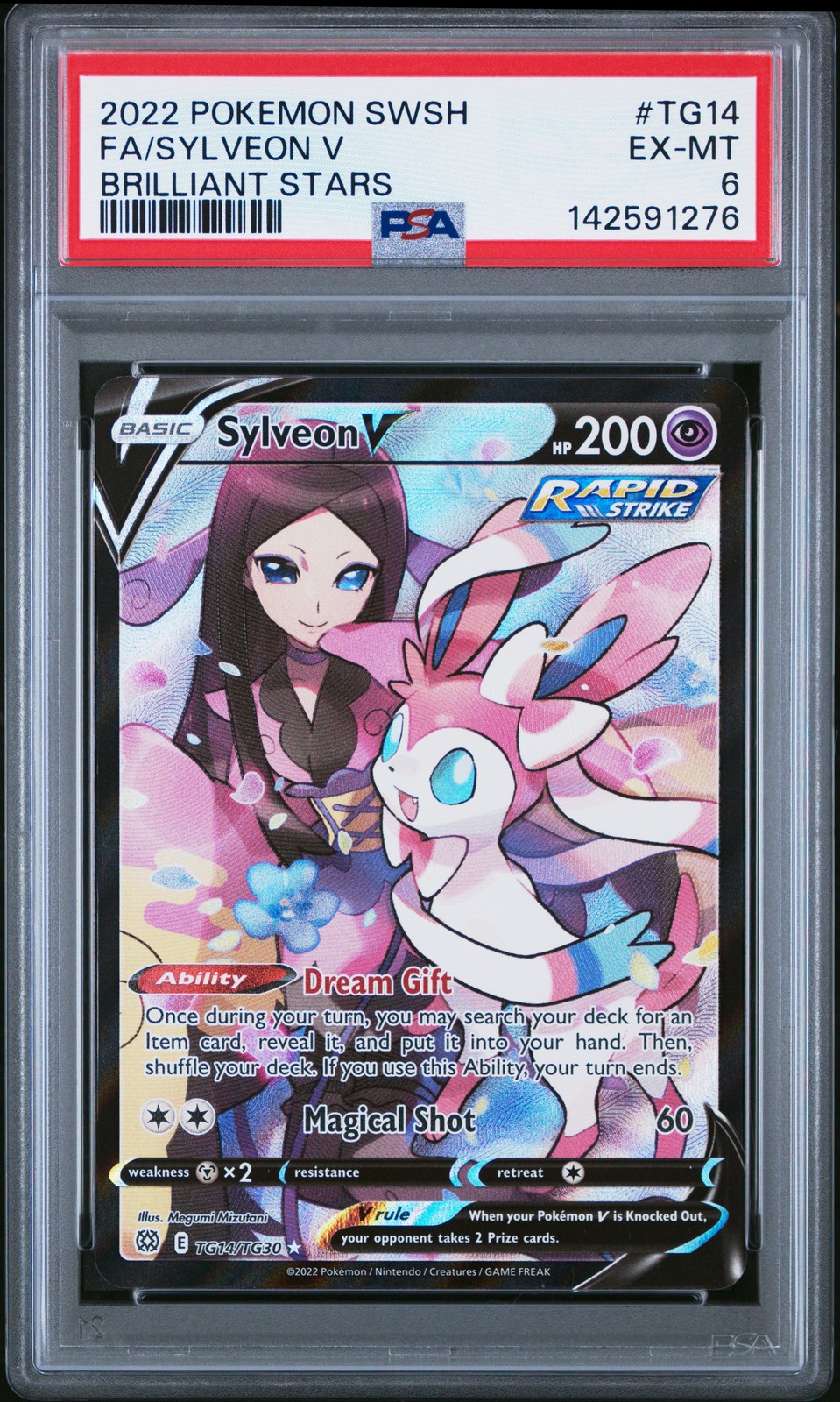 Sylveon V TG14 Brilliant Stars Pokemon PSA 6