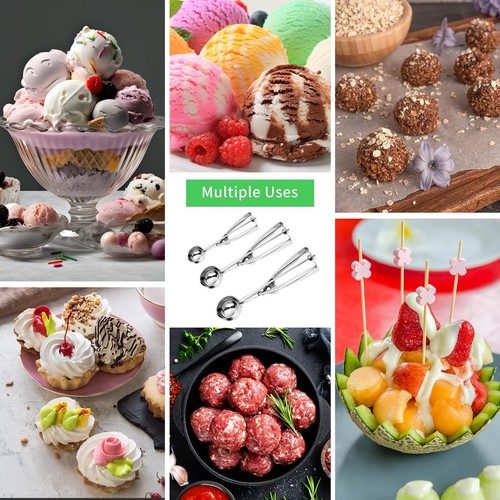 3PCS Ice Cream Scoop Premium cookie set Small/Medium/Large stainless steel - Picture 5 of 7