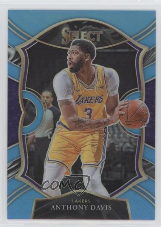 2020-21 Panini Select Concourse Light Blue Prizm 262/299 Anthony Davis #45 s3g