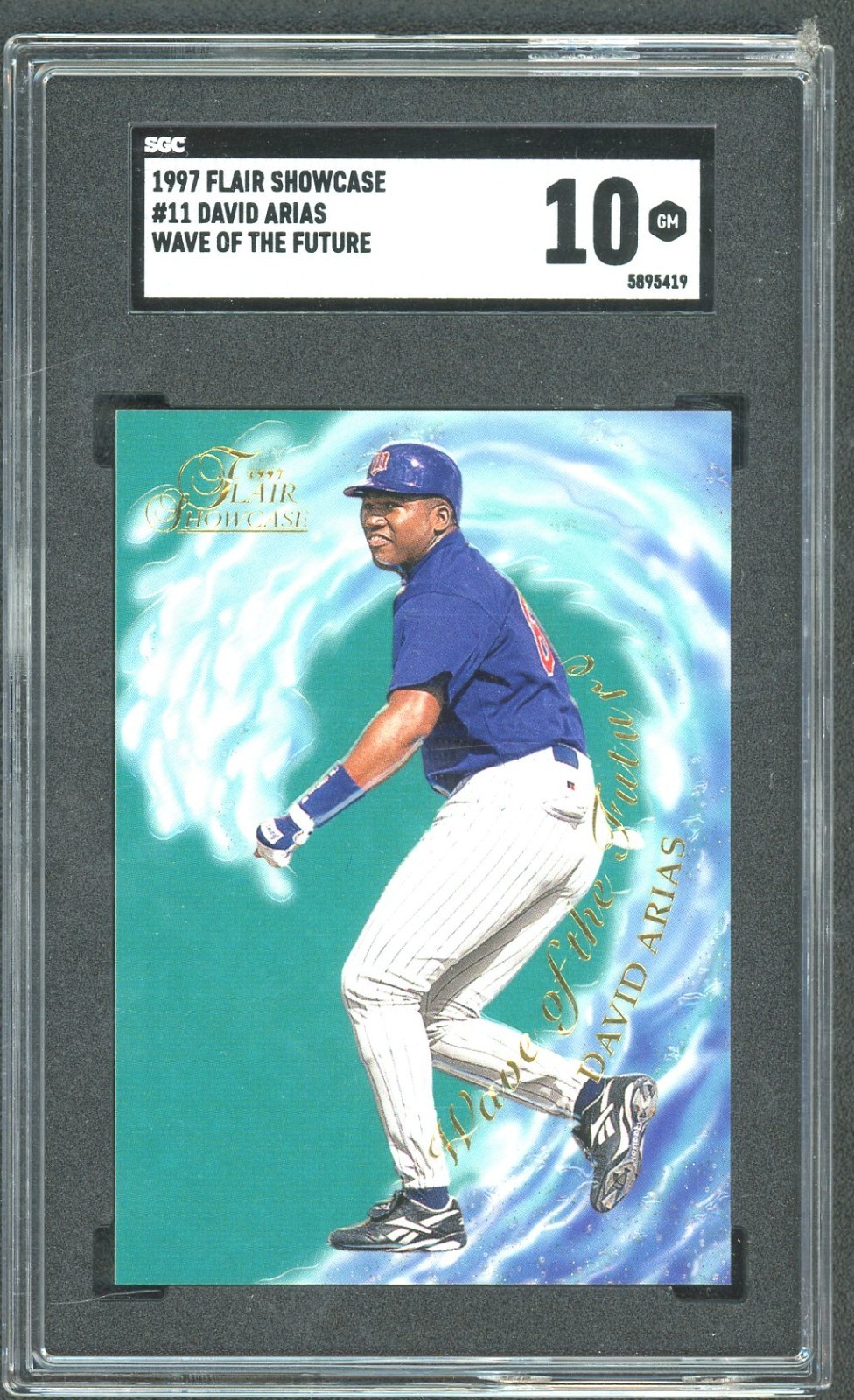 1997 Fleer Flair Showcase David Arias (Ortiz) Wave of the Future SGC 10