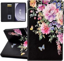Case for Samsung Galaxy Tab A11 11 Inch 2026, Cute PU Leather Stand Cover - Flo