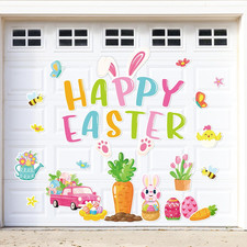 34PCS Easter Magnets Garage Door Decorations - Magnetic Refrigerator Car Magnet