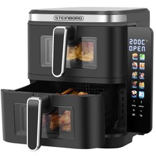 Doppel Heißluftfritteuse Fritteuse Dörrautomat Air Fryer Friteuse Minibackofen