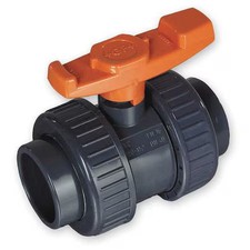 Gf Piping Systems 161375019 1" Socket Pvc Ball Valve Inline True Union