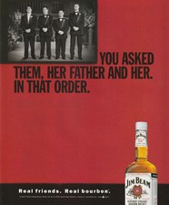 Vintage 2002 Jim Beam Promo Original Real Bourbon Print Ad 21x28cm MAX 07