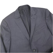 Z Zegna Mens 100 Wool Micro Houndstooth Suit Jacket Grey Blue Drop 8 IT 54R