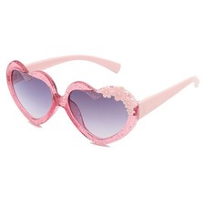 Kids Heart Sunglasses UV 400 Protection Heart Shaped Flower Glasses for Girls...