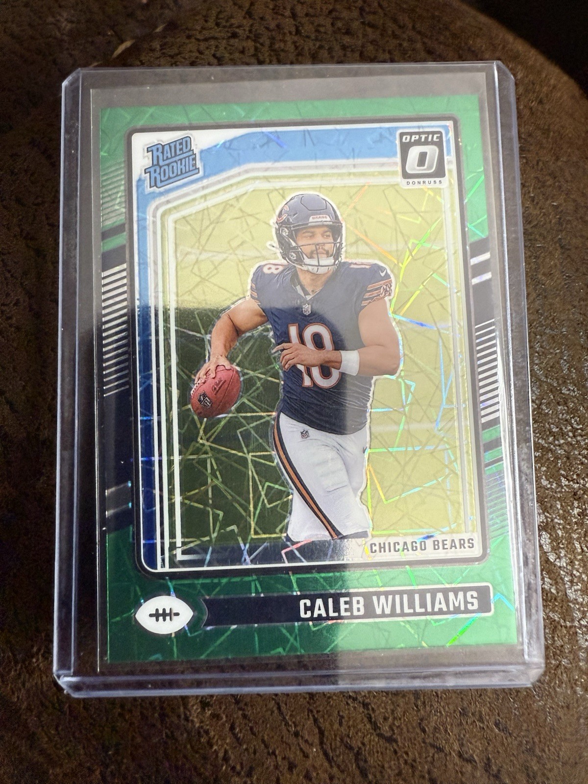 2024  Donruss Optic - Rated Rookie Caleb Williams #201 Green Velocity Prizm (RC)