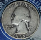 1935 D Washington Silver Quarter  Exact Coin Shown {{{B385