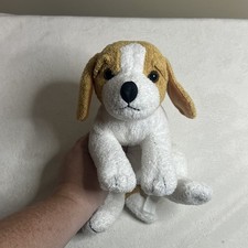 White Brown Dog Puppy Plush Stuffed Animal Washable Small 6-14 in 2023