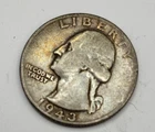 1943  D Washington Quarter 90% Silver US Coin