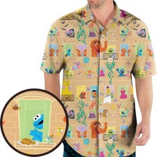 Apartment Windows Sesame Street Characters Hawaiian Shirt Fun and Stylish Hawaii