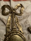 ORNATE REAL Brass Wall Decor Bow & Curved Arm For Lamp Plant Basket VTG-Antique — photo 2